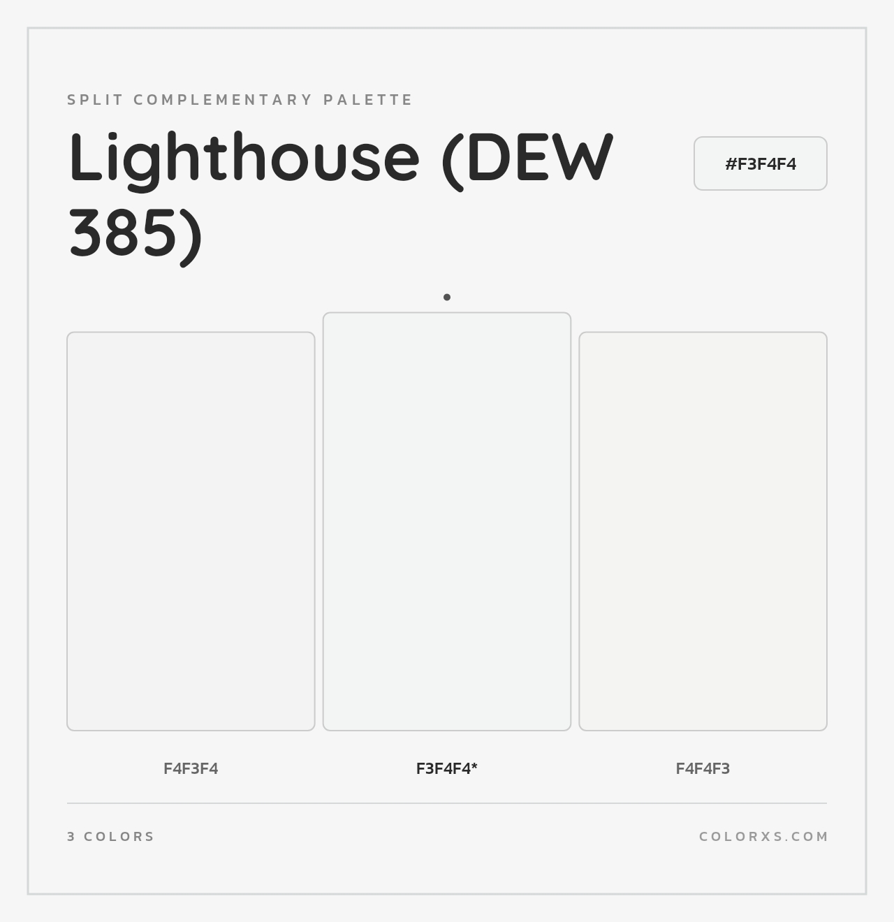 Lighthouse (DEW 385) - Split-Complementary Color Palette