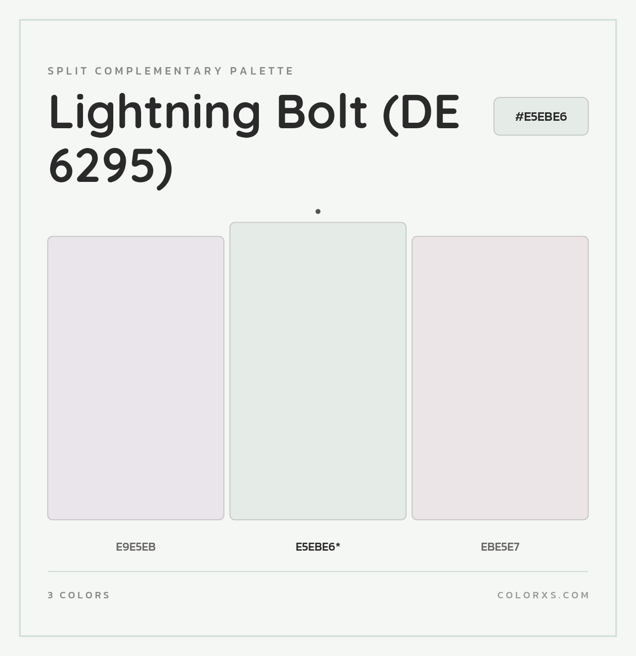 Lightning Bolt (DE 6295) - Split-Complementary Color Palette