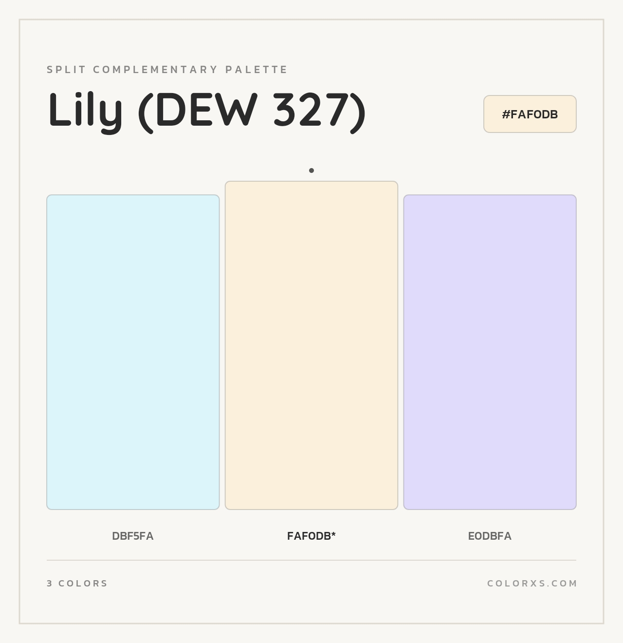 Lily (DEW 327) - Split-Complementary Color Palette