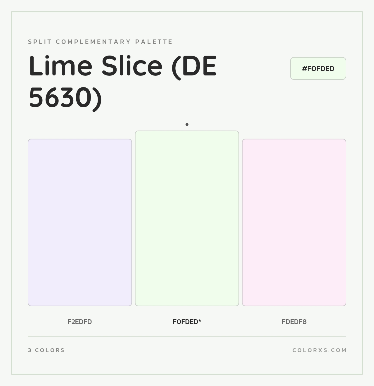 Lime Slice (DE 5630) - Split-Complementary Color Palette