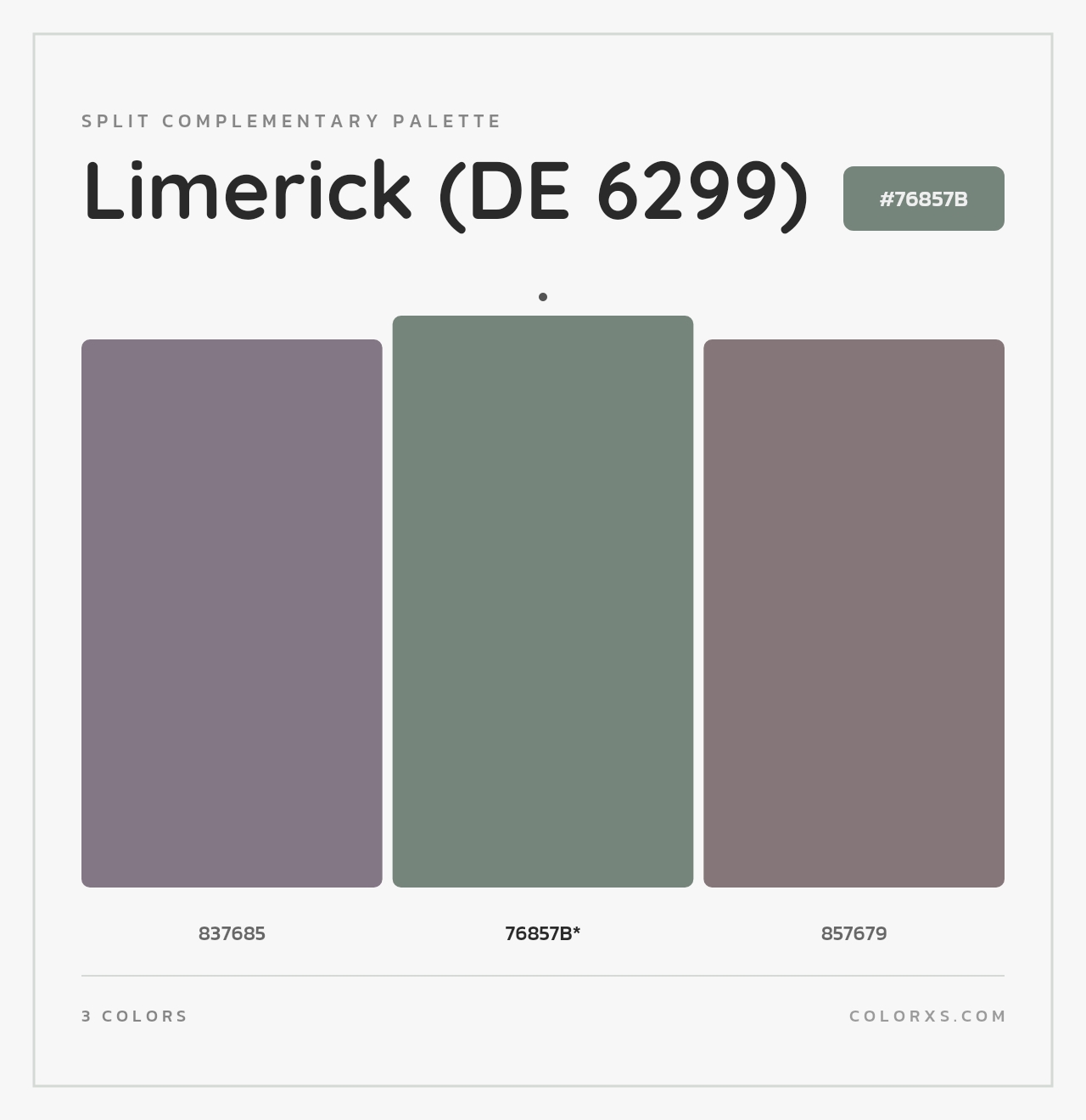 Limerick (DE 6299) - Split-Complementary Color Palette