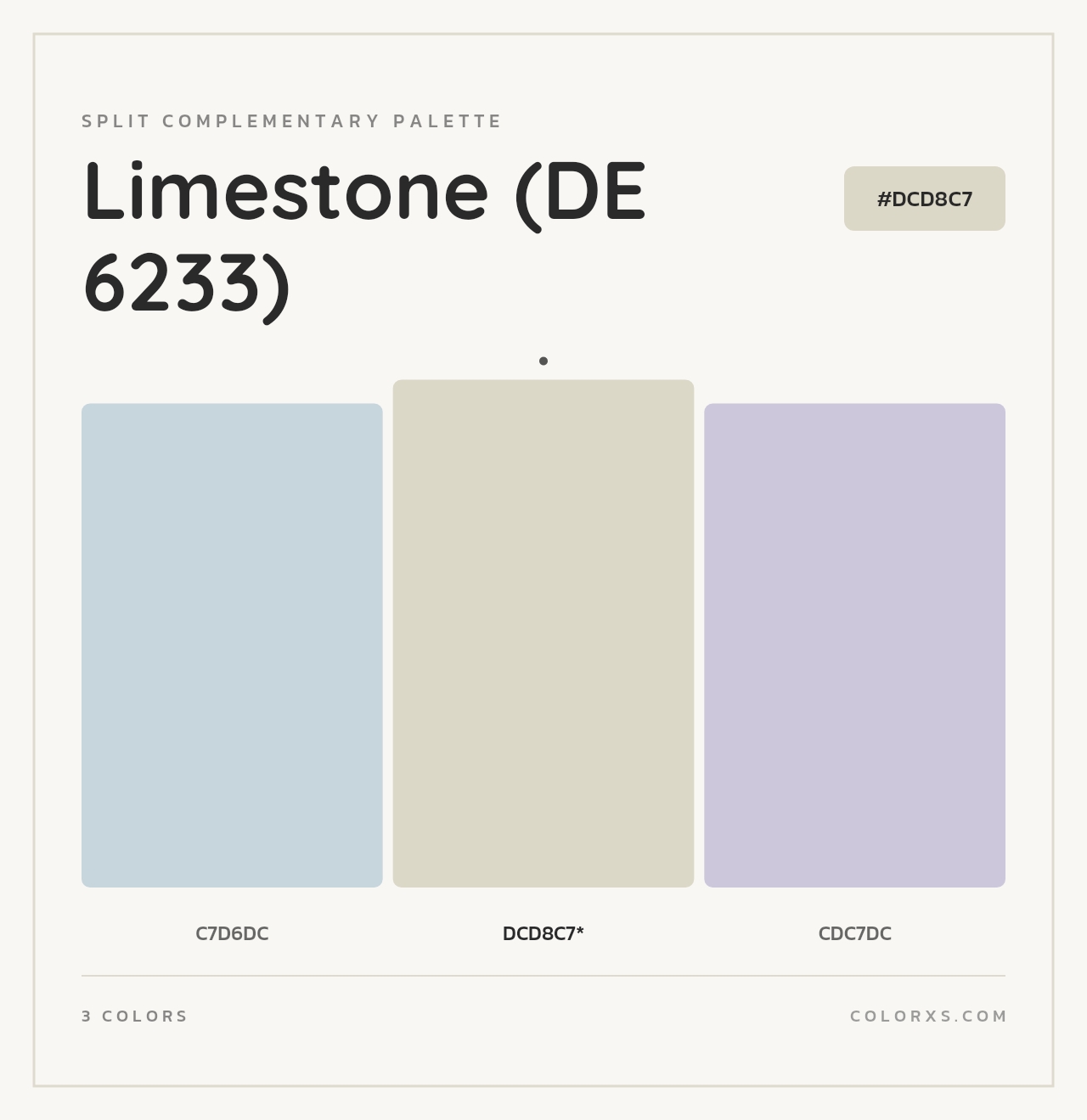 Limestone (DE 6233) - Split-Complementary Color Palette