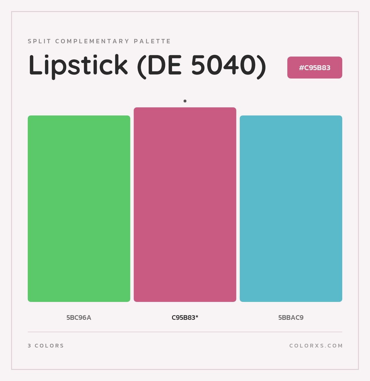 Lipstick (DE 5040) - Split-Complementary Color Palette