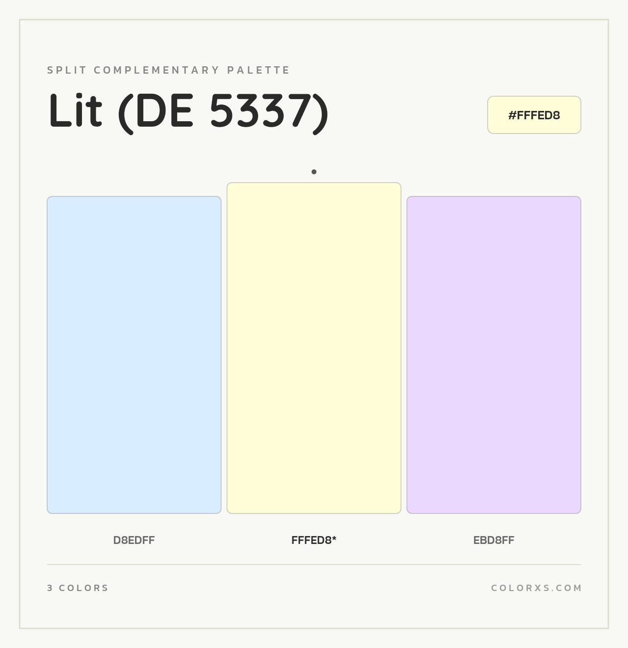 Lit (DE 5337) - Split-Complementary Color Palette