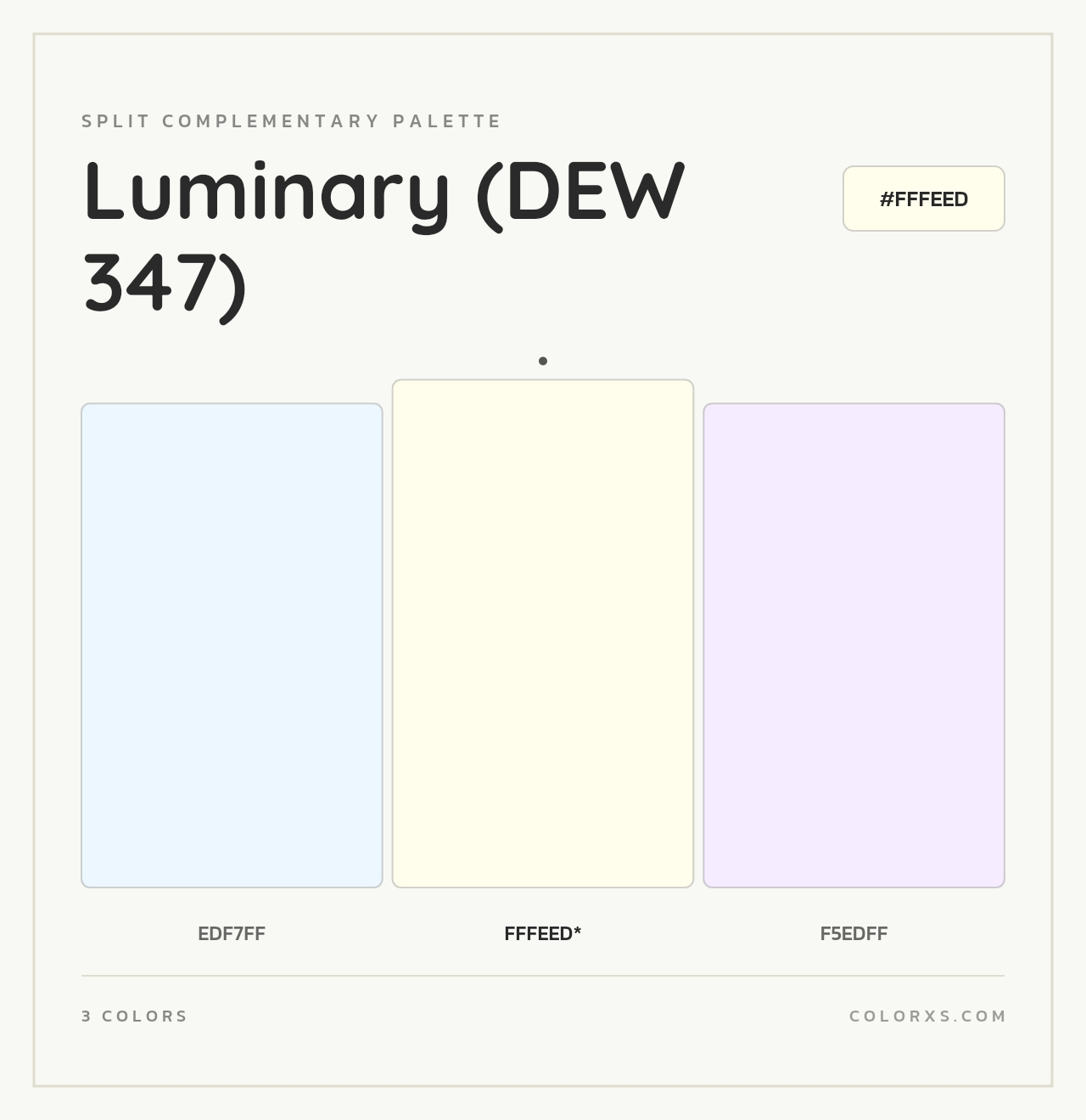Luminary (DEW 347) - Split-Complementary Color Palette