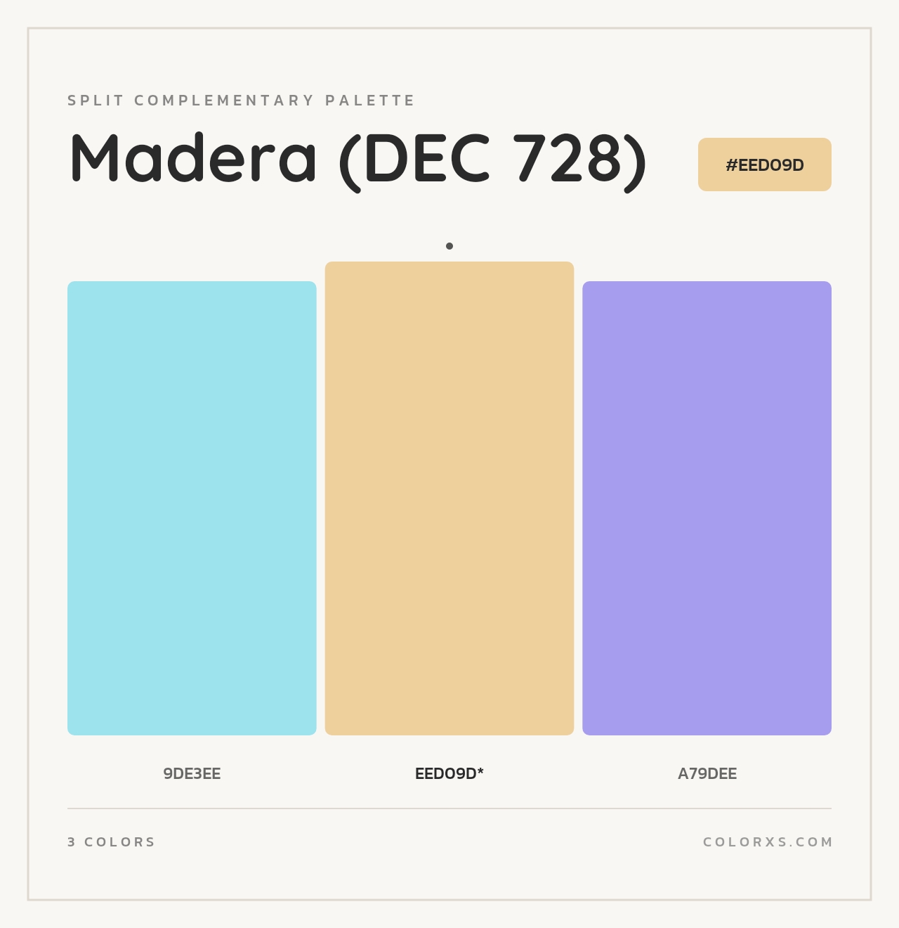 Madera (DEC 728) - Split-Complementary Color Palette