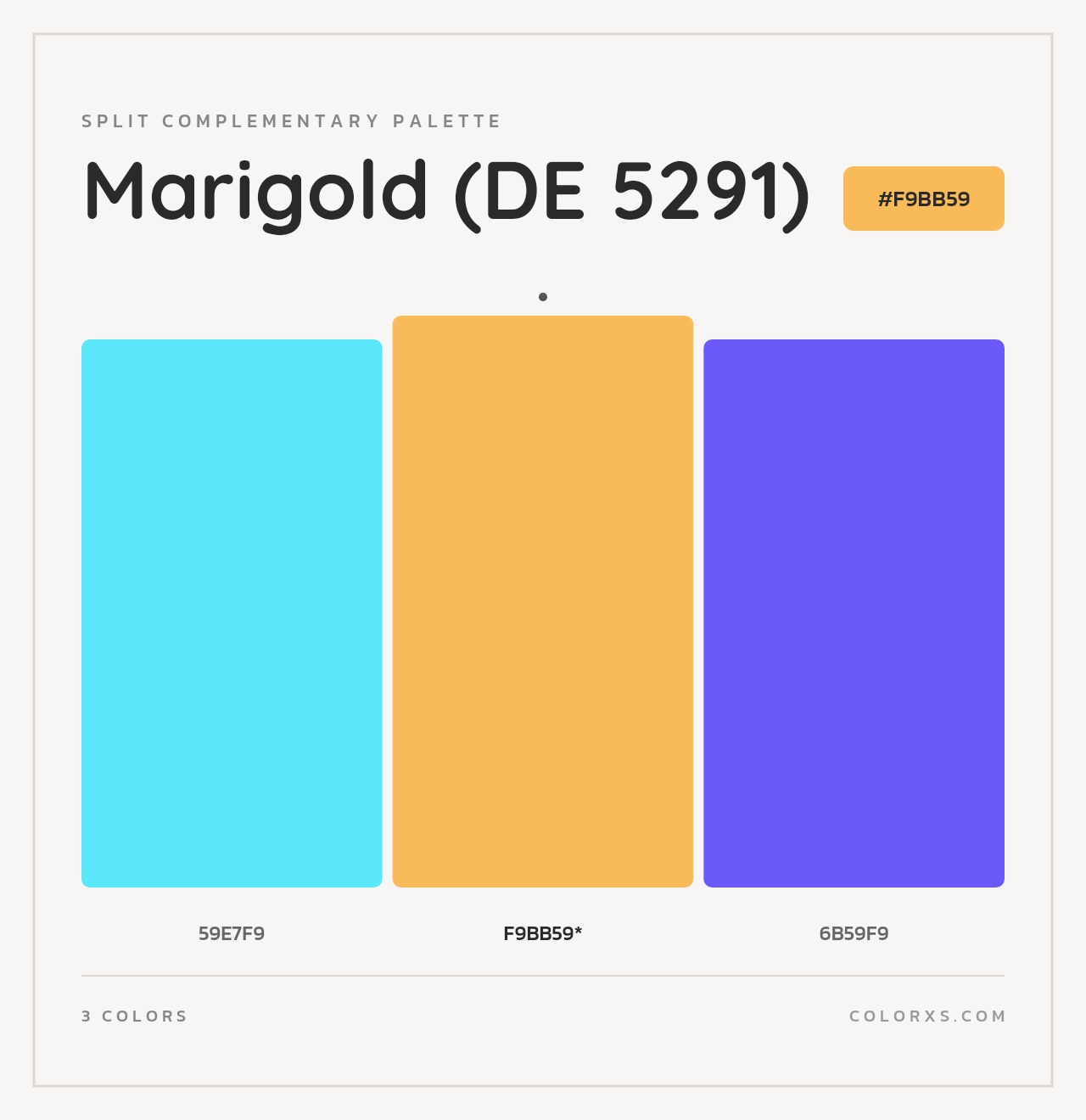 Marigold (DE 5291) - Split-Complementary Color Palette