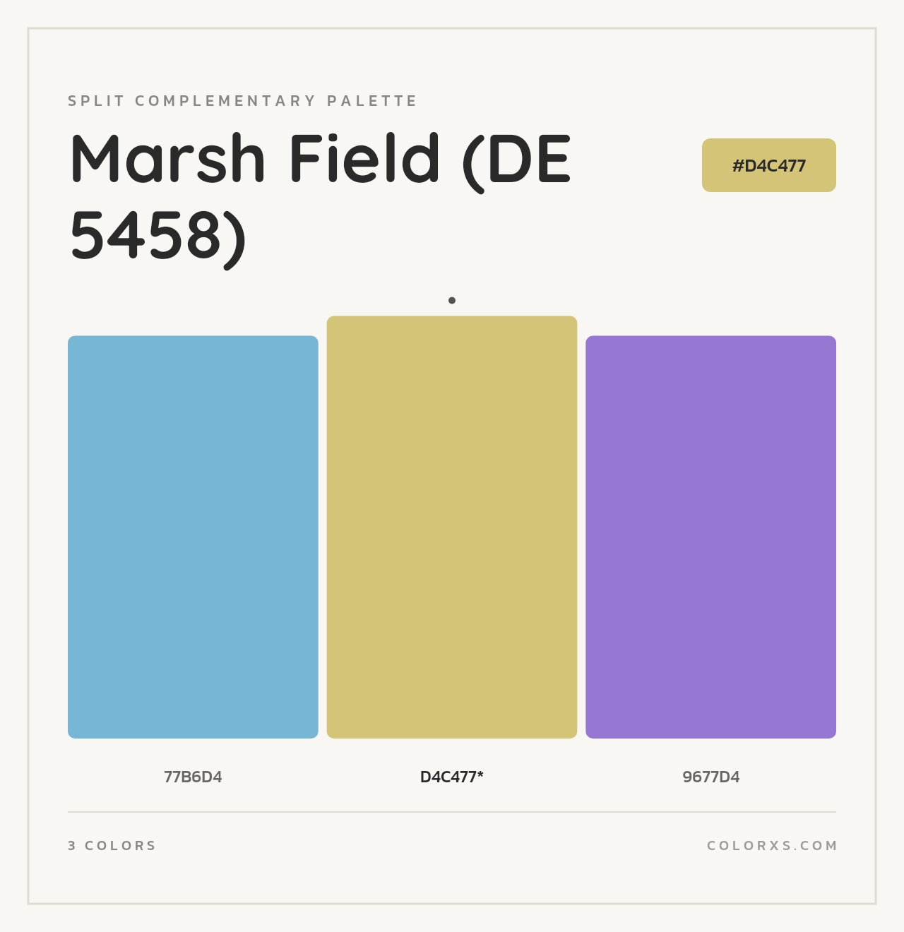 Marsh Field (DE 5458) - Split-Complementary Color Palette