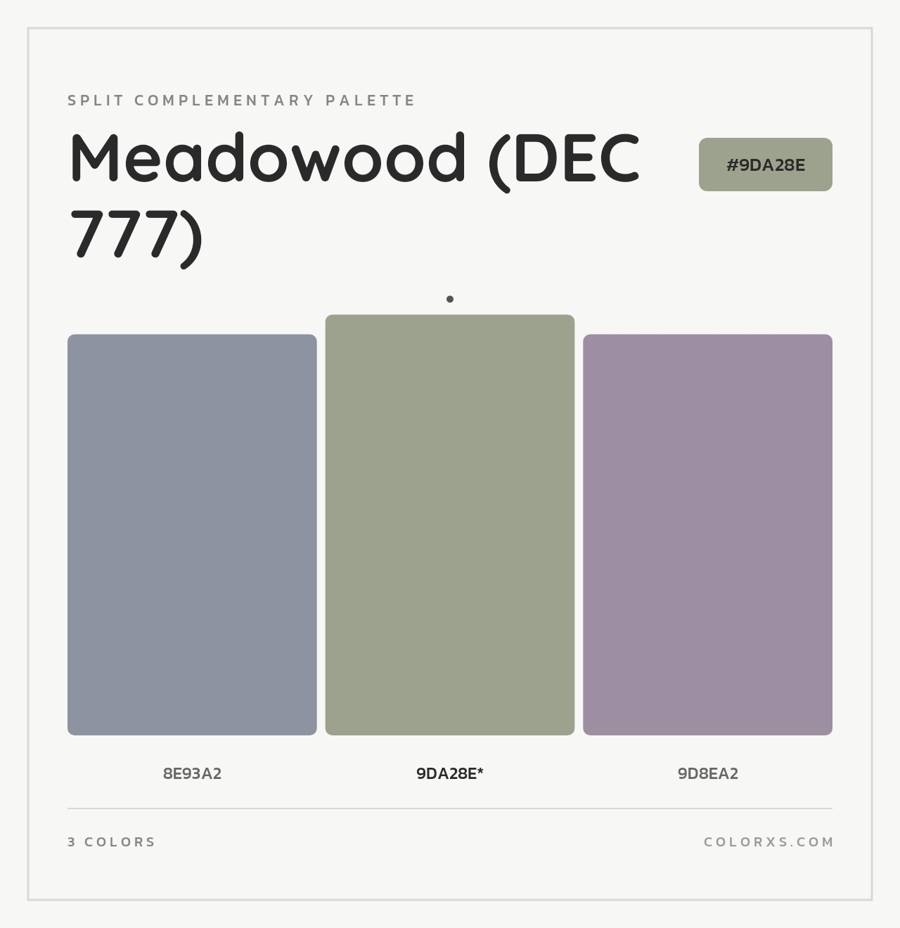 Meadowood (DEC 777) - Split-Complementary Color Palette