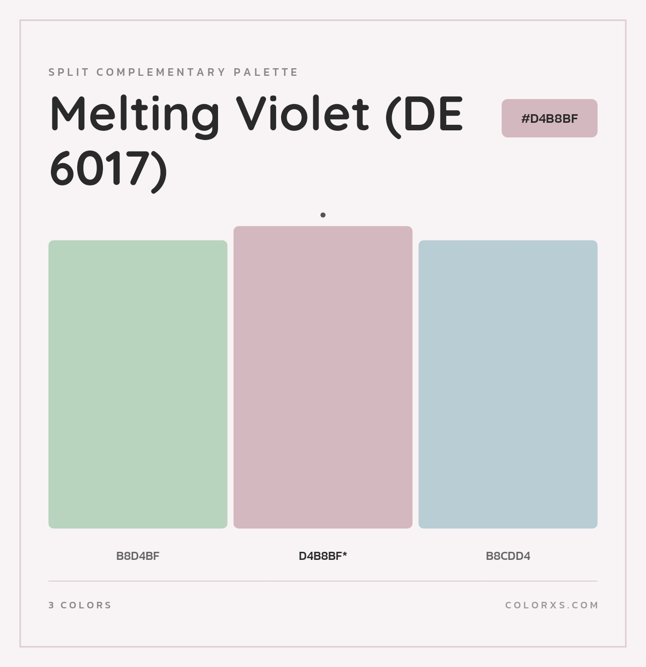 Melting Violet (DE 6017) - Split-Complementary Color Palette