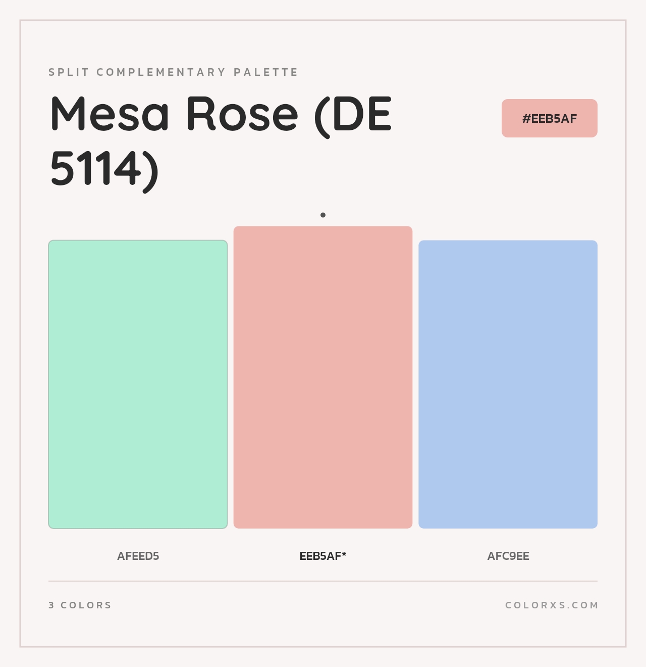 Mesa Rose (DE 5114) - Split-Complementary Color Palette