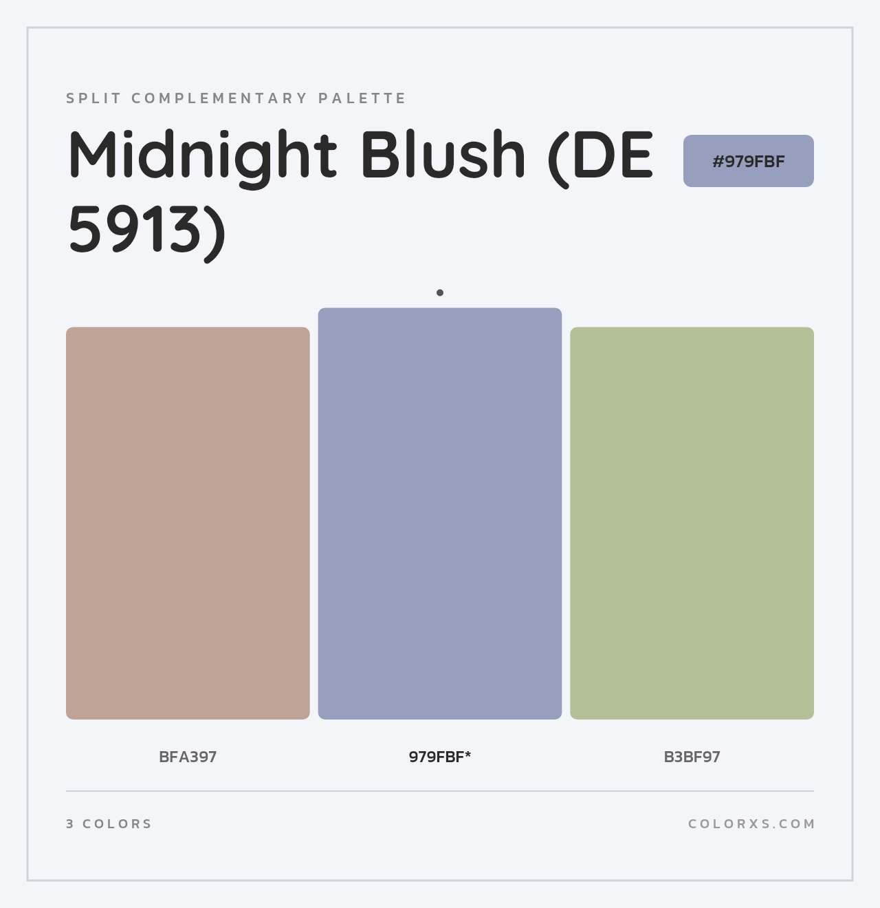 Midnight Blush (DE 5913) - Split-Complementary Color Palette