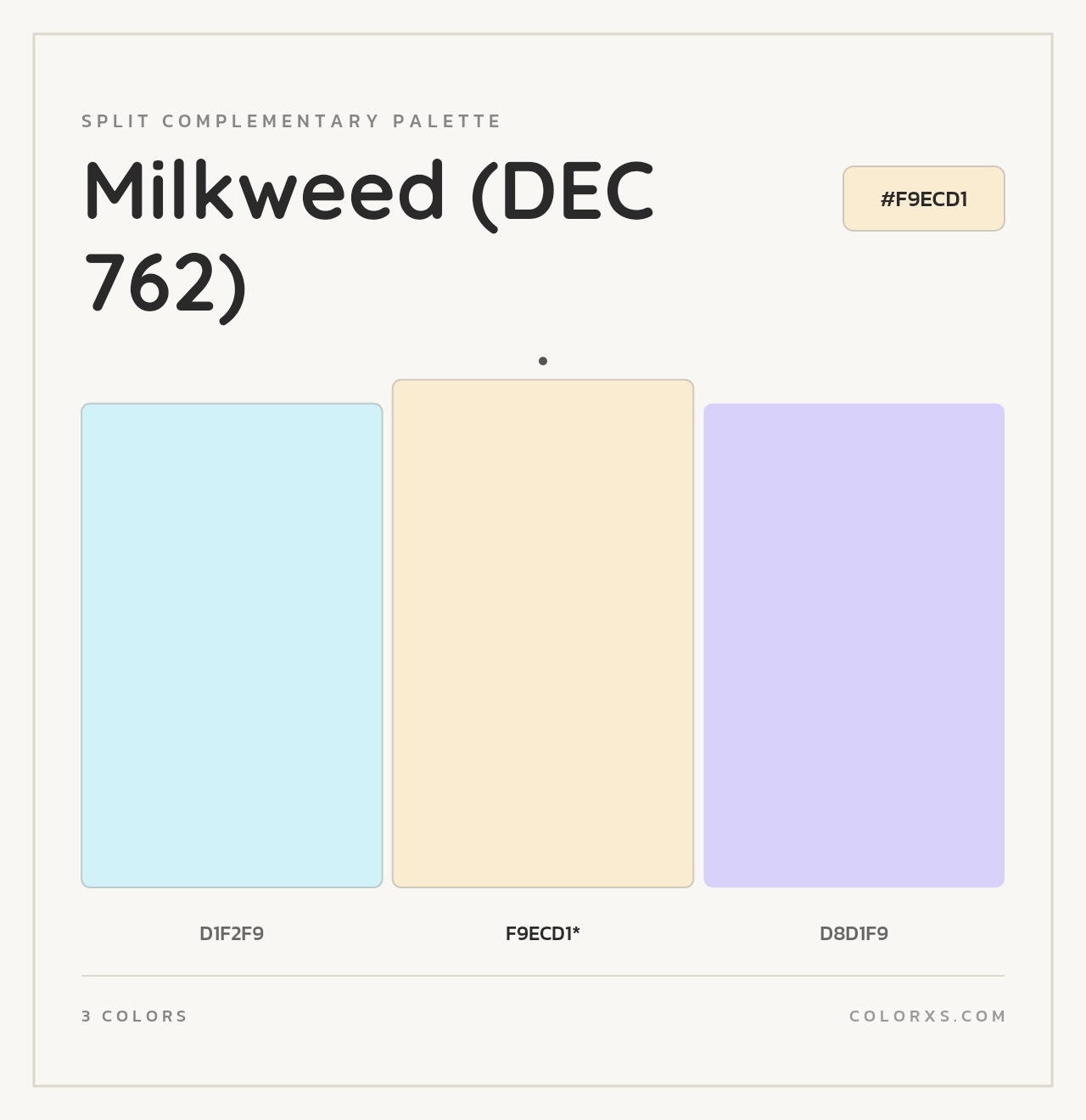 Milkweed (DEC 762) - Split-Complementary Color Palette