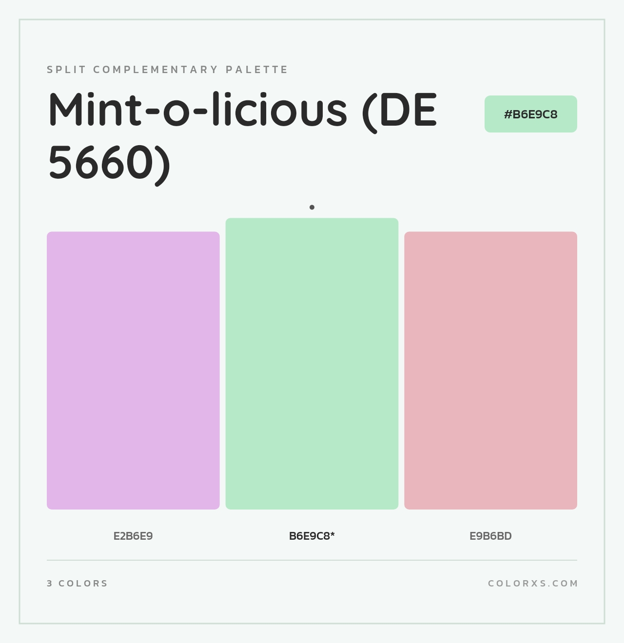 Mint-o-licious (DE 5660) - Split-Complementary Color Palette