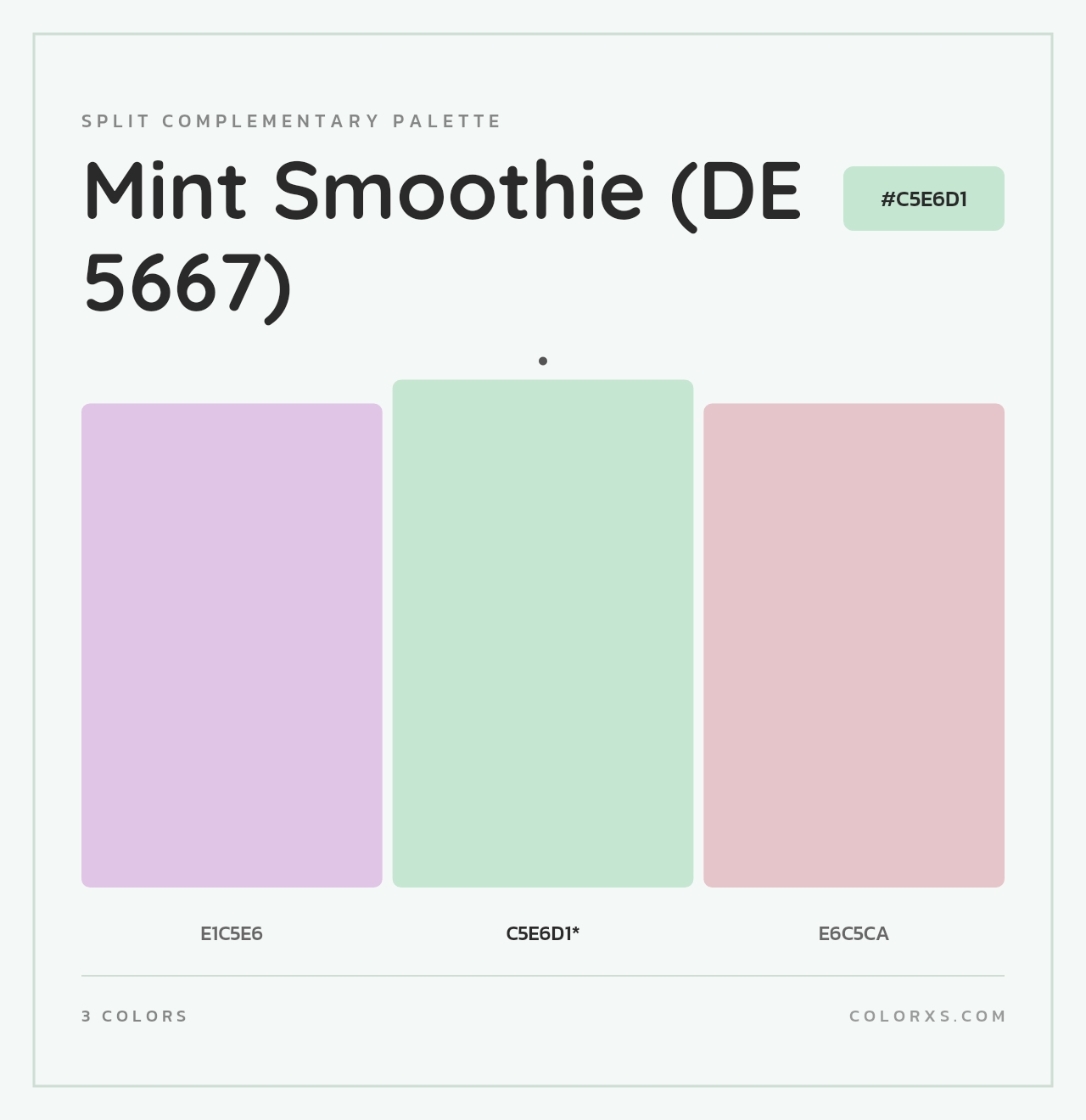 Mint Smoothie (DE 5667) - Split-Complementary Color Palette