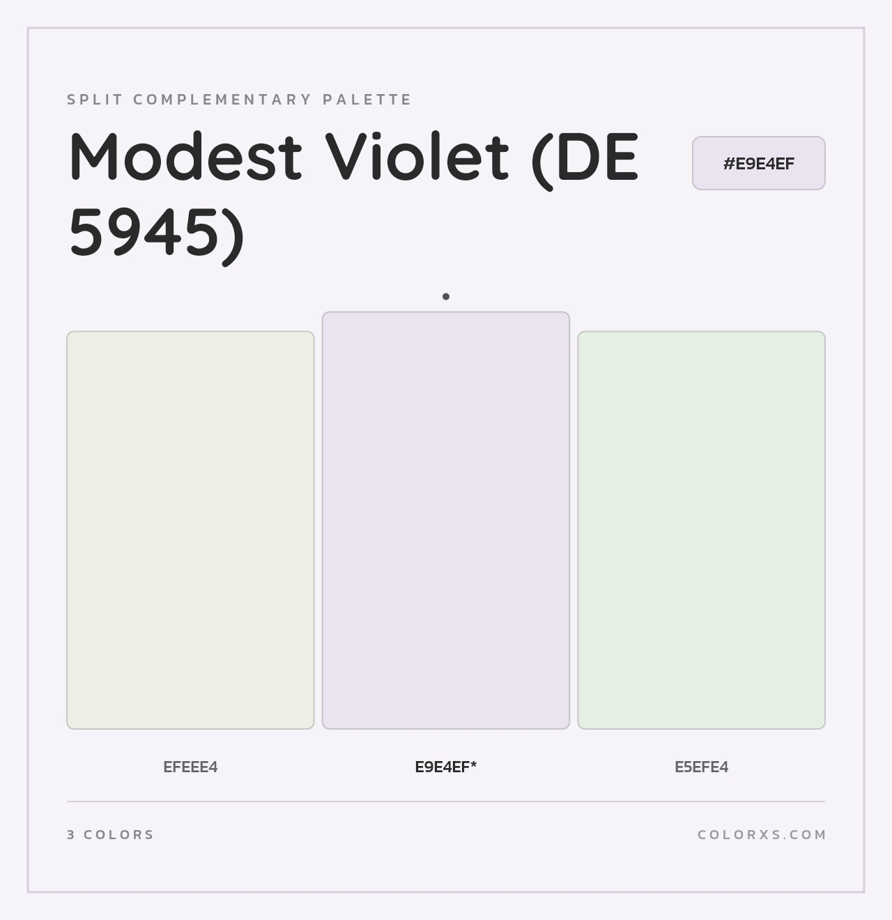Modest Violet (DE 5945) - Split-Complementary Color Palette
