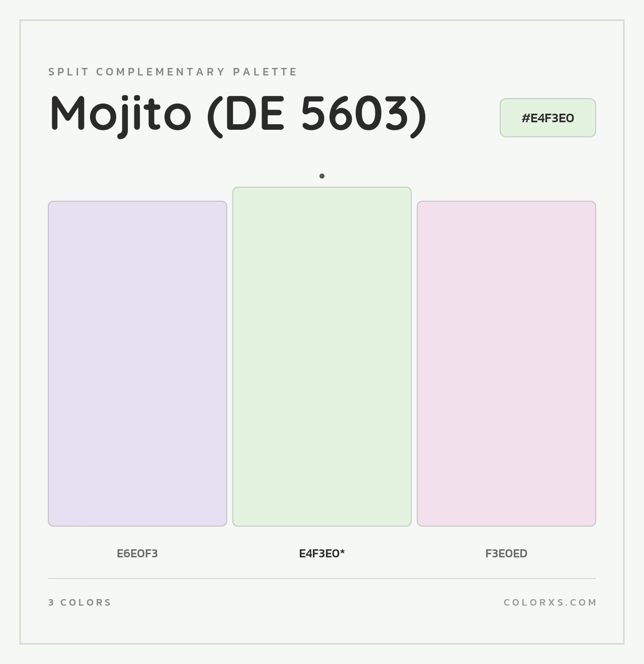 Mojito (DE 5603) - Split-Complementary Color Palette