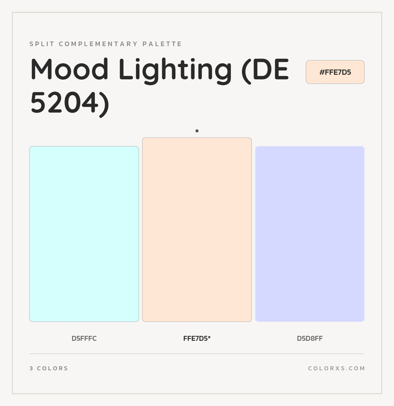 Mood Lighting (DE 5204) - Split-Complementary Color Palette