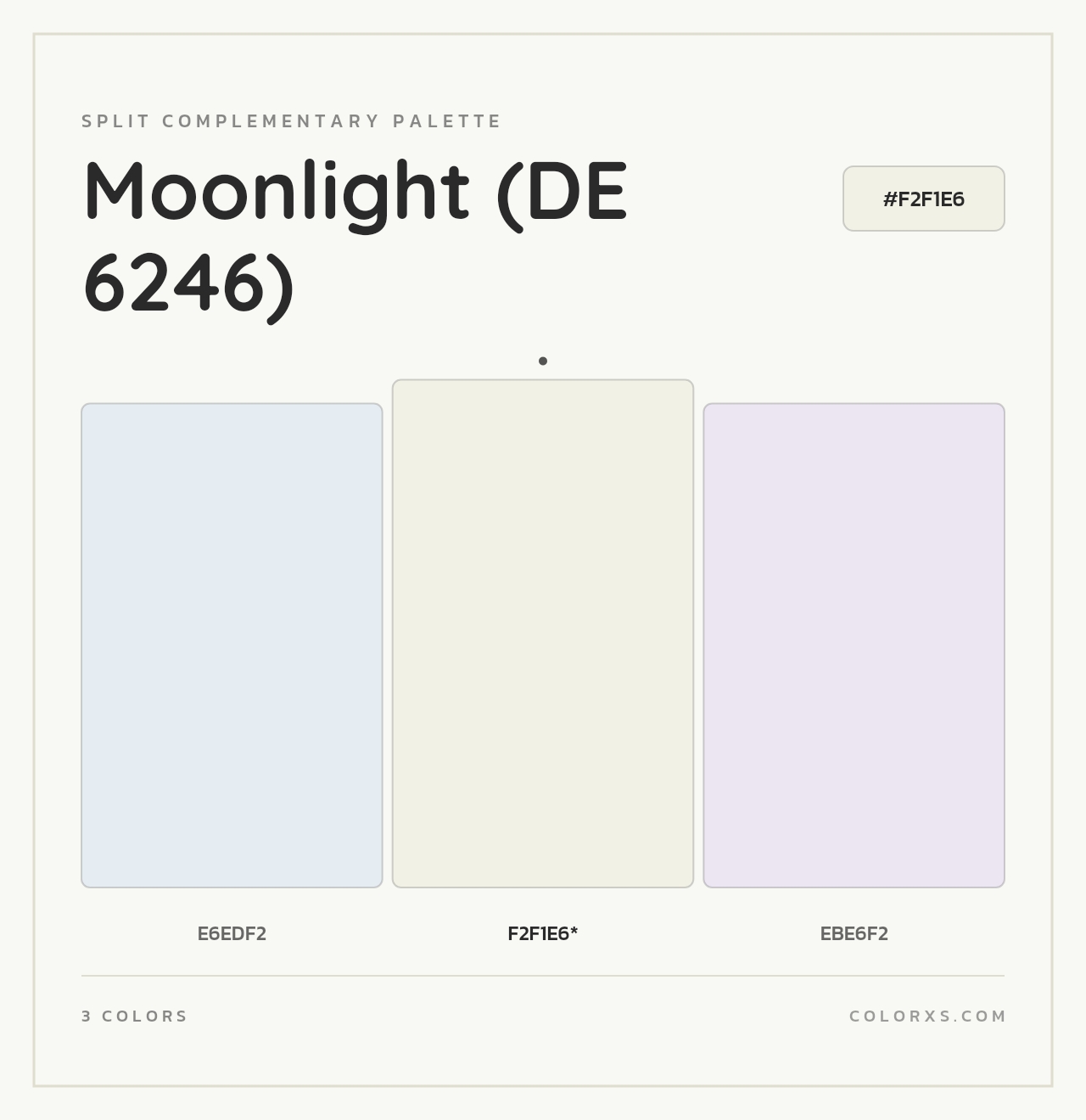 Moonlight (DE 6246) - Split-Complementary Color Palette