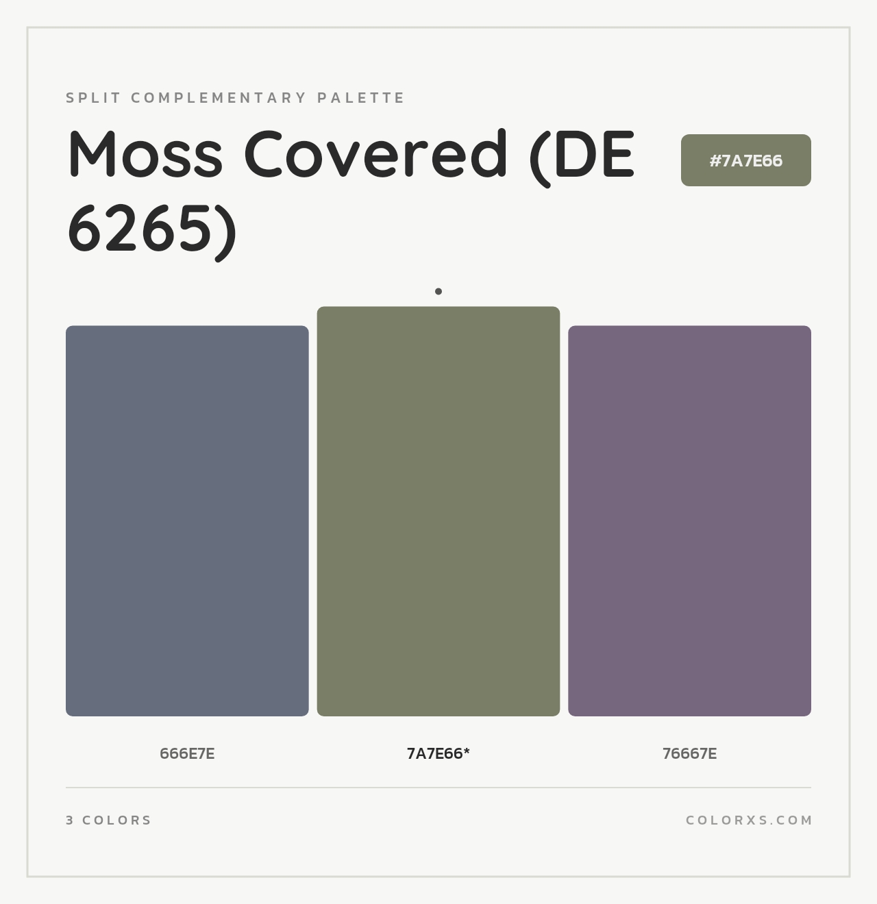 Moss Covered (DE 6265) - Split-Complementary Color Palette