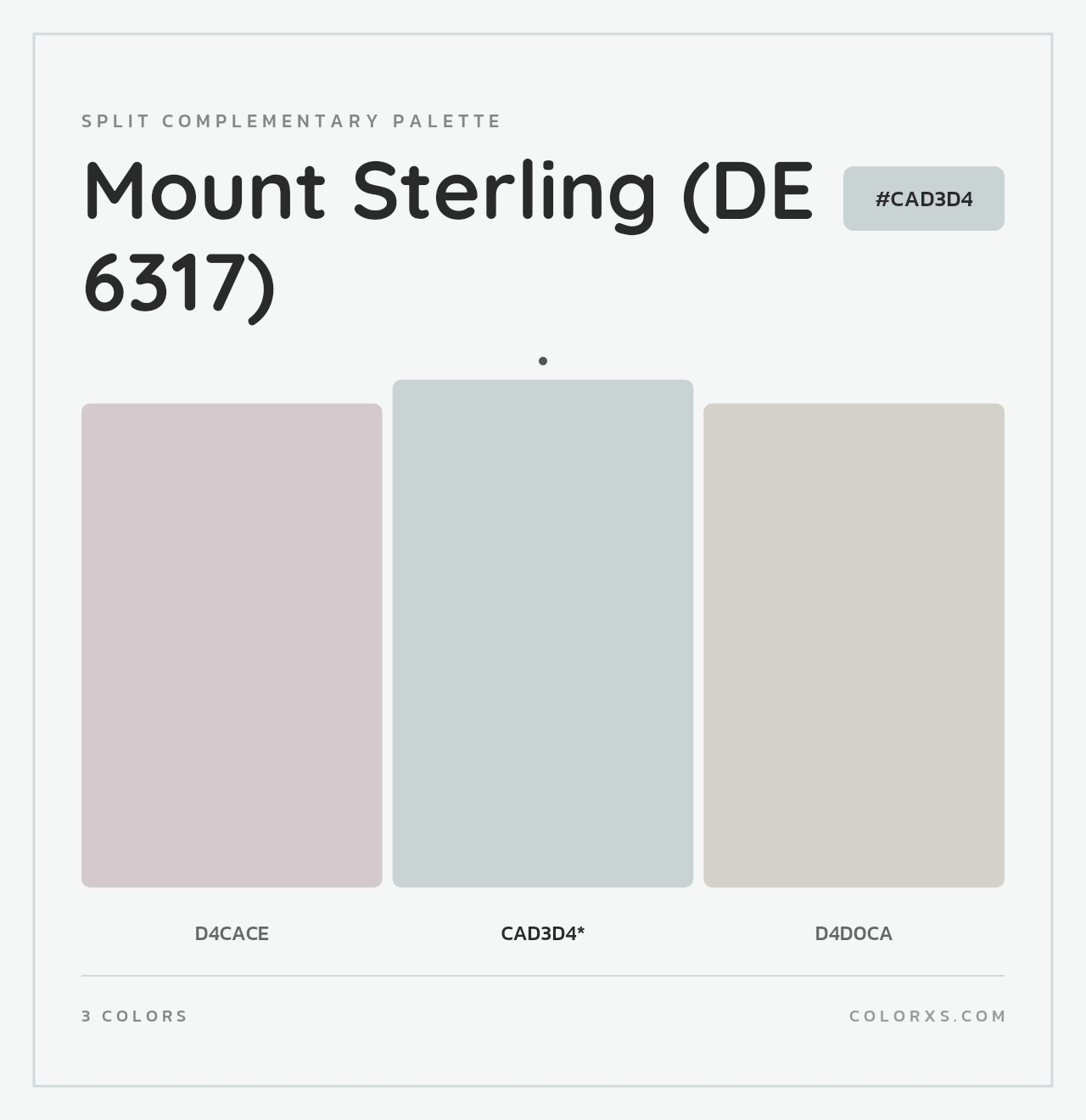 Mount Sterling (DE 6317) - Split-Complementary Color Palette