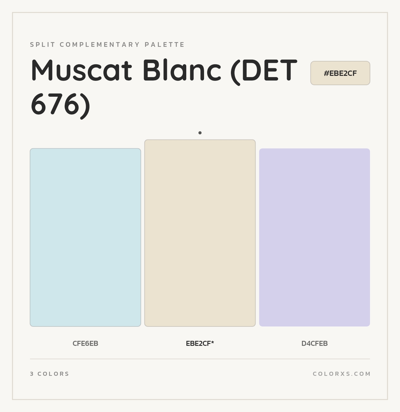 Muscat Blanc (DET 676) - Split-Complementary Color Palette