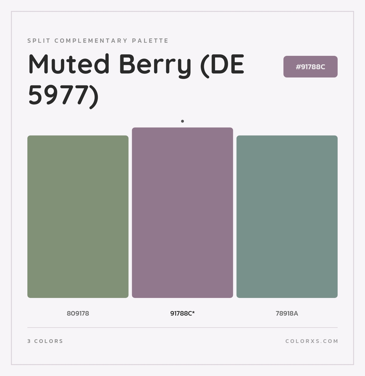 Muted Berry (DE 5977) - Split-Complementary Color Palette