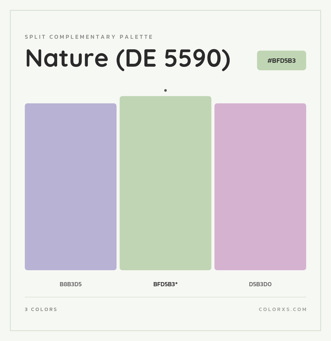 Nature (DE 5590) - Split-Complementary Color Palette
