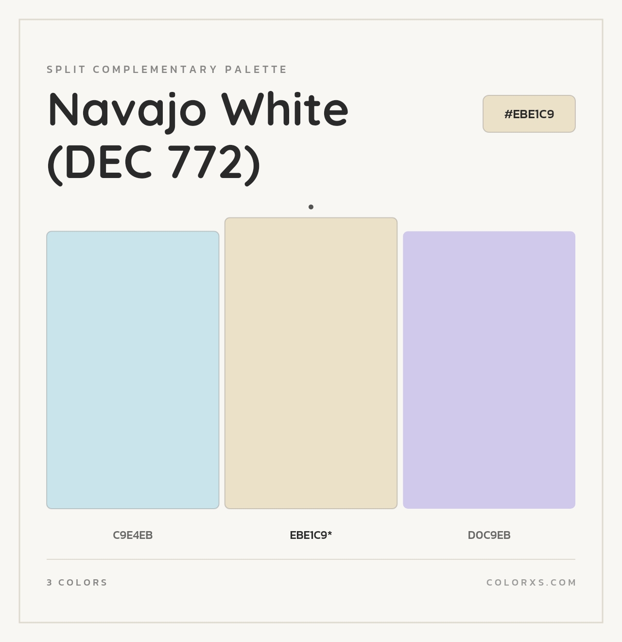 Navajo White (DEC 772) - Split-Complementary Color Palette