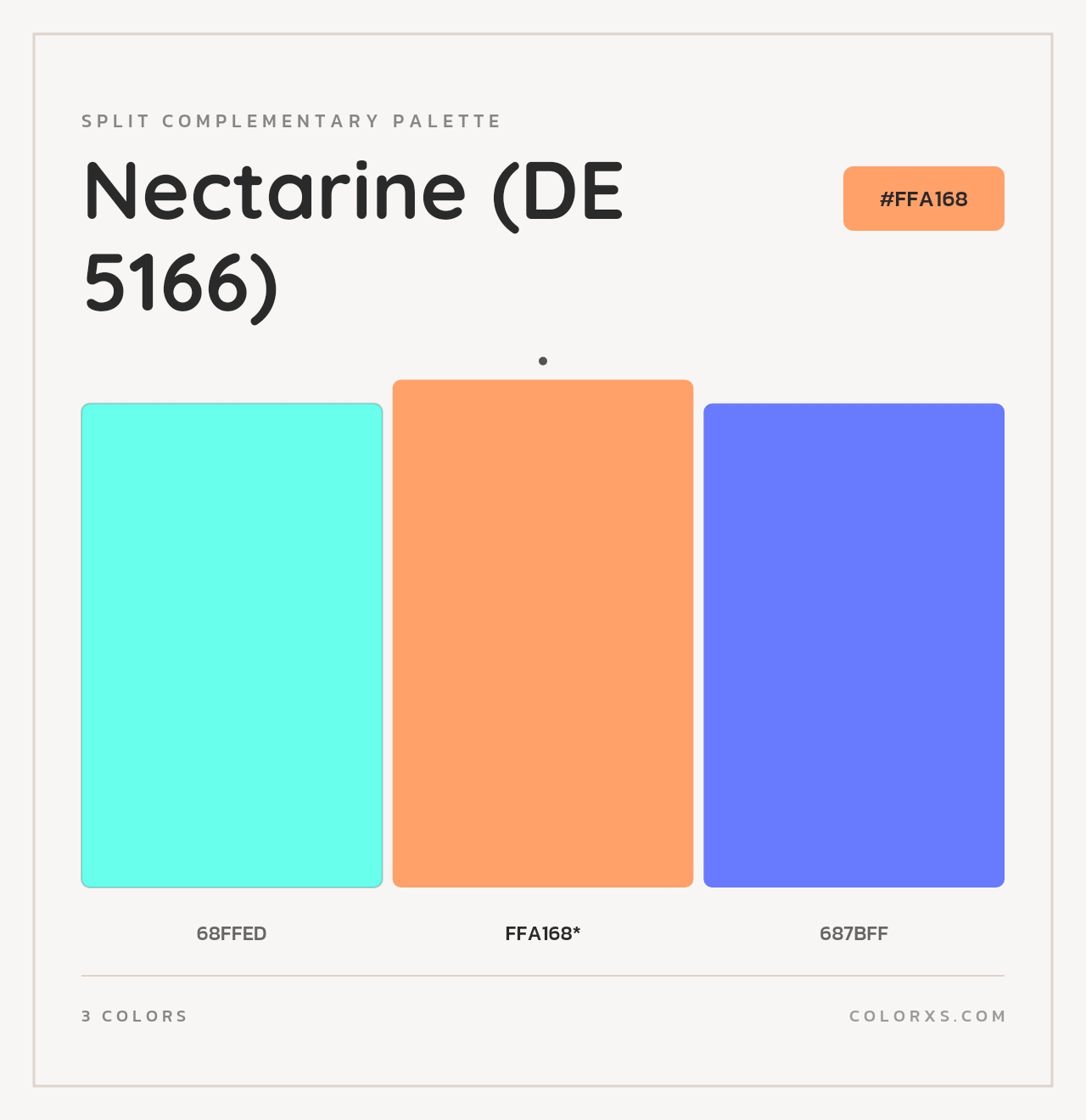 Nectarine (DE 5166) - Split-Complementary Color Palette