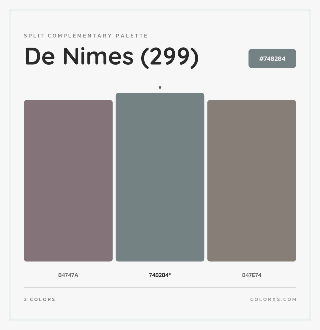 De Nimes (299) - Split-Complementary Color Palette