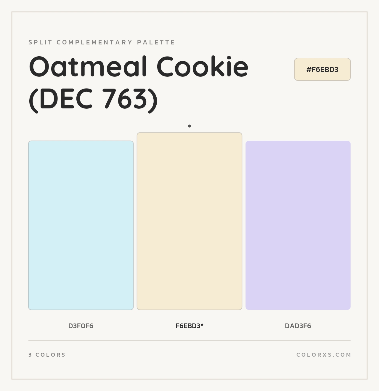 Oatmeal Cookie (DEC 763) - Split-Complementary Color Palette