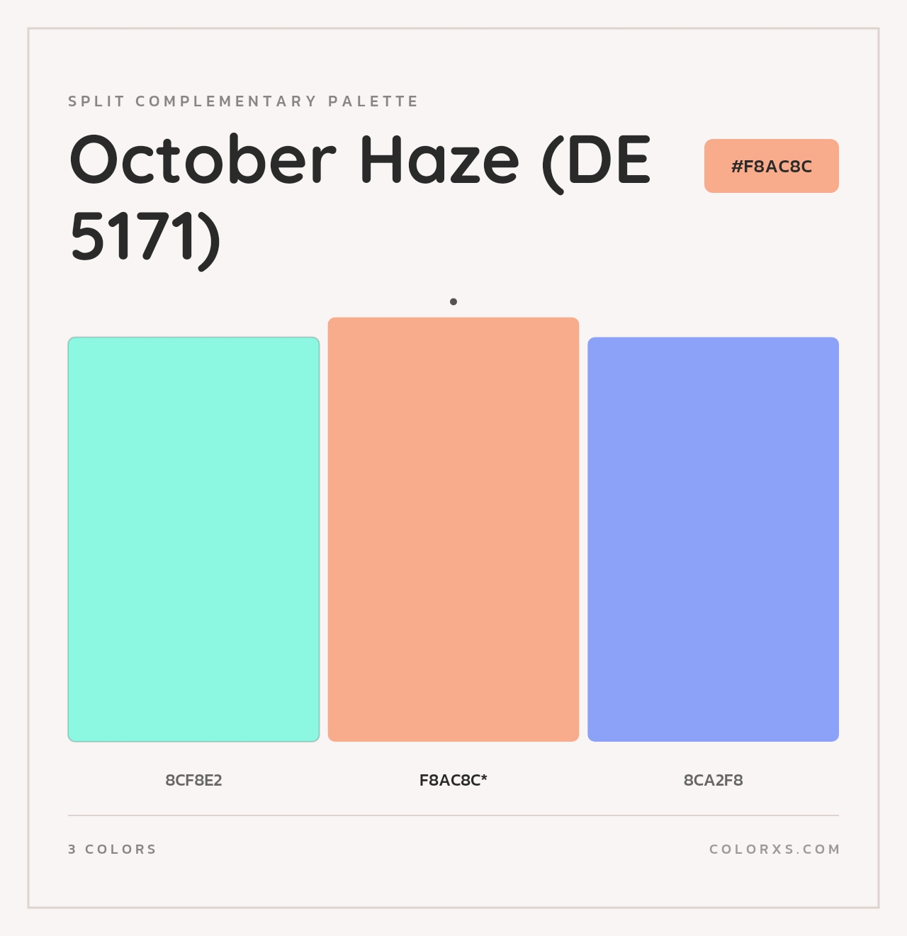 October Haze (DE 5171) - Split-Complementary Color Palette