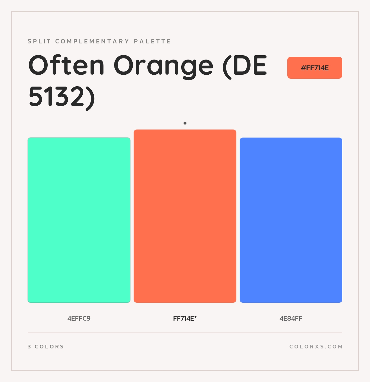 Often Orange (DE 5132) - Split-Complementary Color Palette