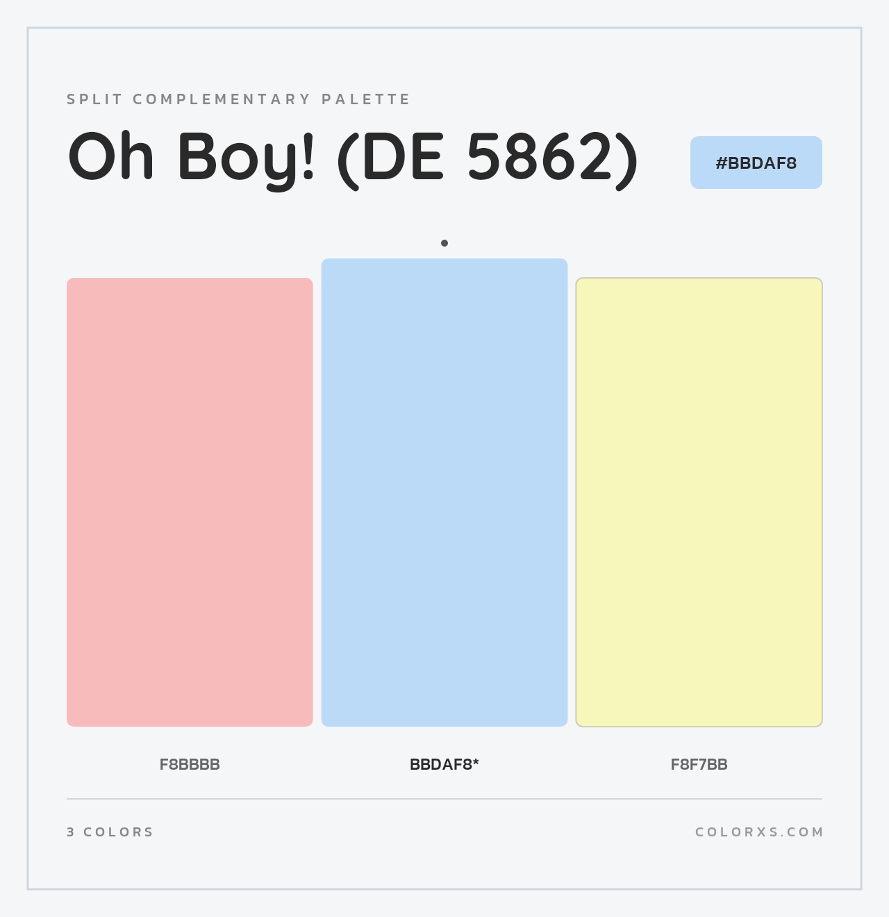 Oh Boy! (DE 5862) - Split-Complementary Color Palette