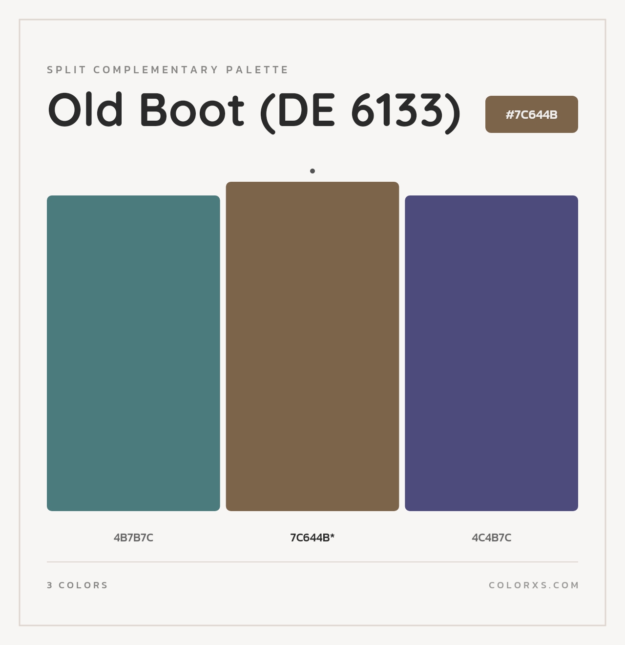 Old Boot (DE 6133) - Split-Complementary Color Palette