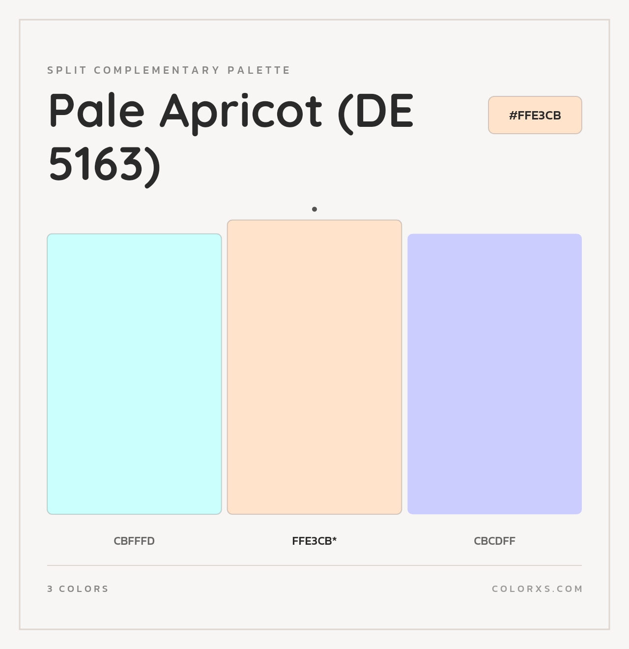 Pale Apricot (DE 5163) - Split-Complementary Color Palette