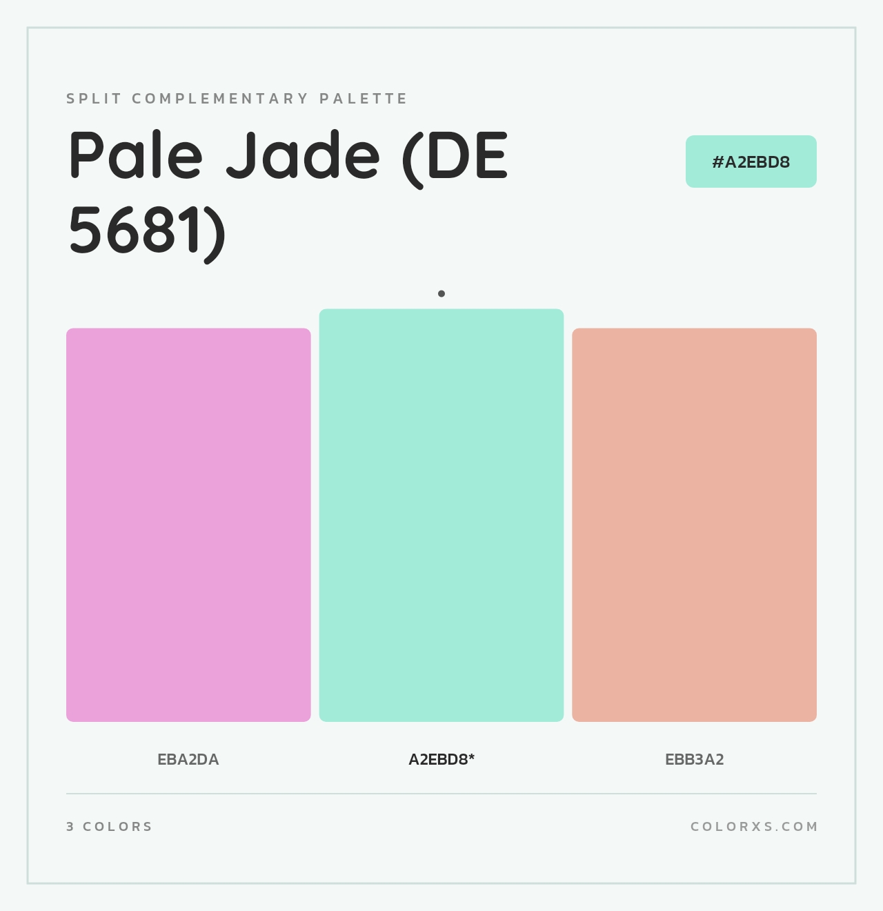 Pale Jade (DE 5681) - Split-Complementary Color Palette