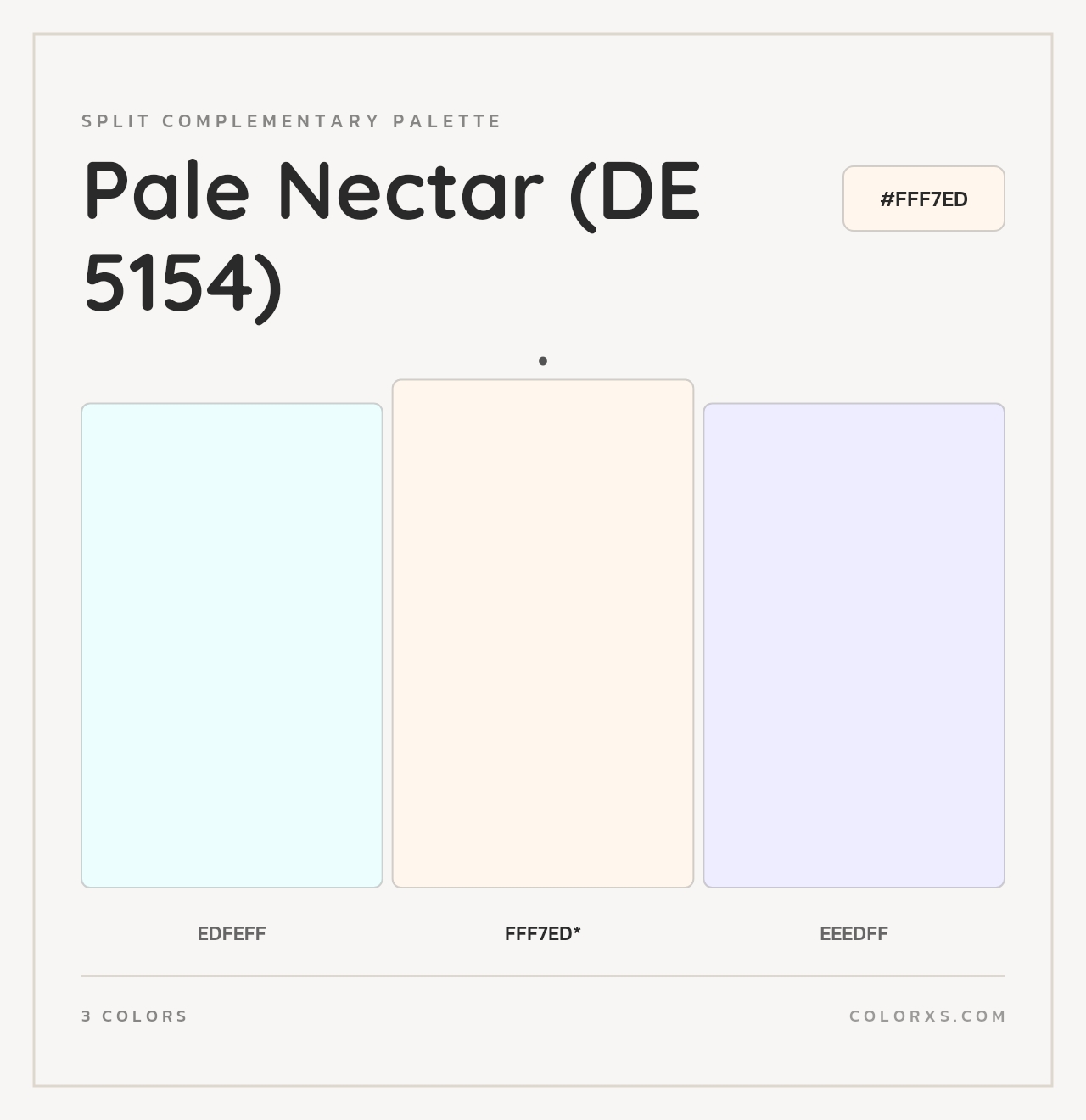 Pale Nectar (DE 5154) - Split-Complementary Color Palette