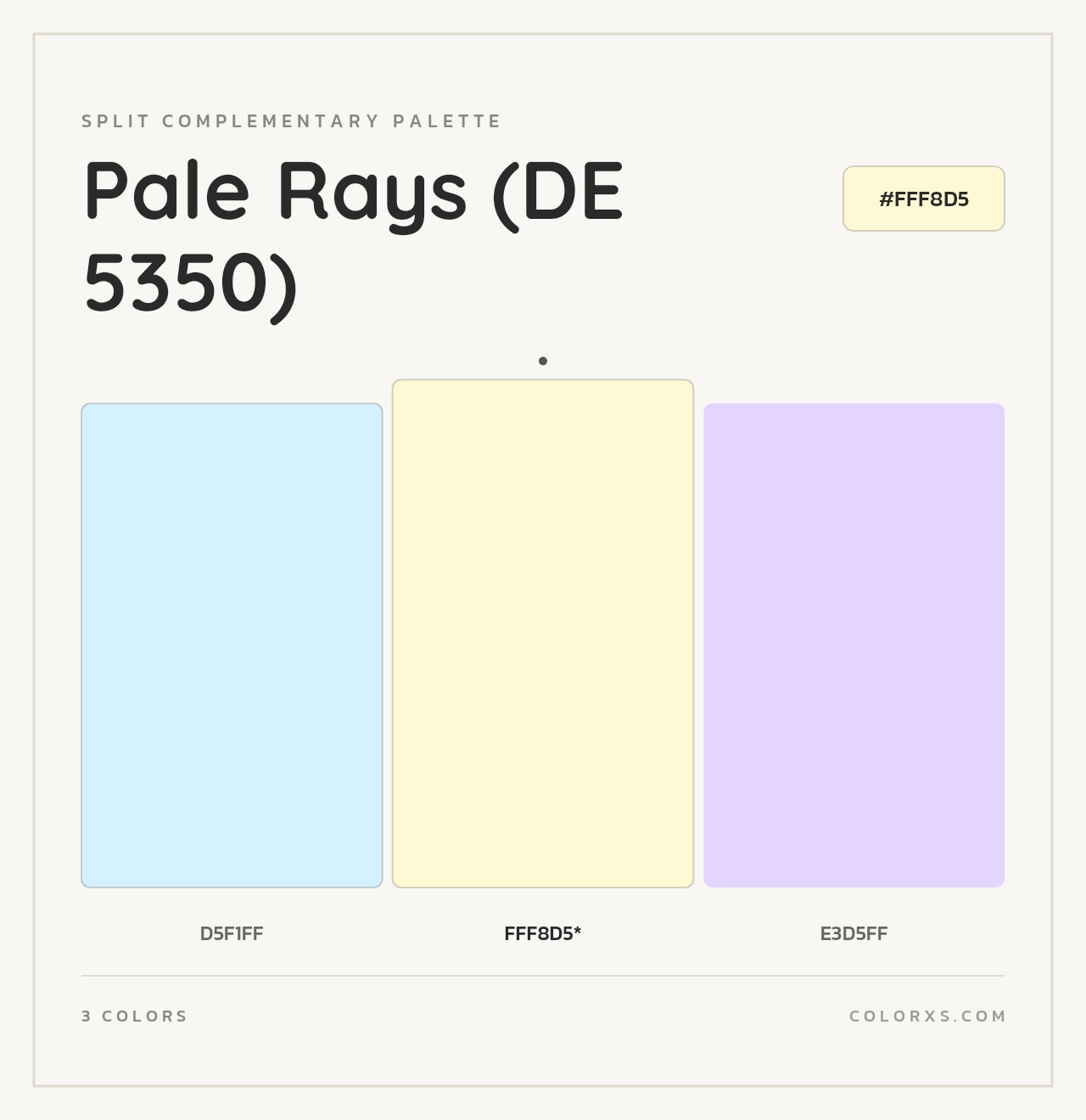 Pale Rays (DE 5350) - Split-Complementary Color Palette