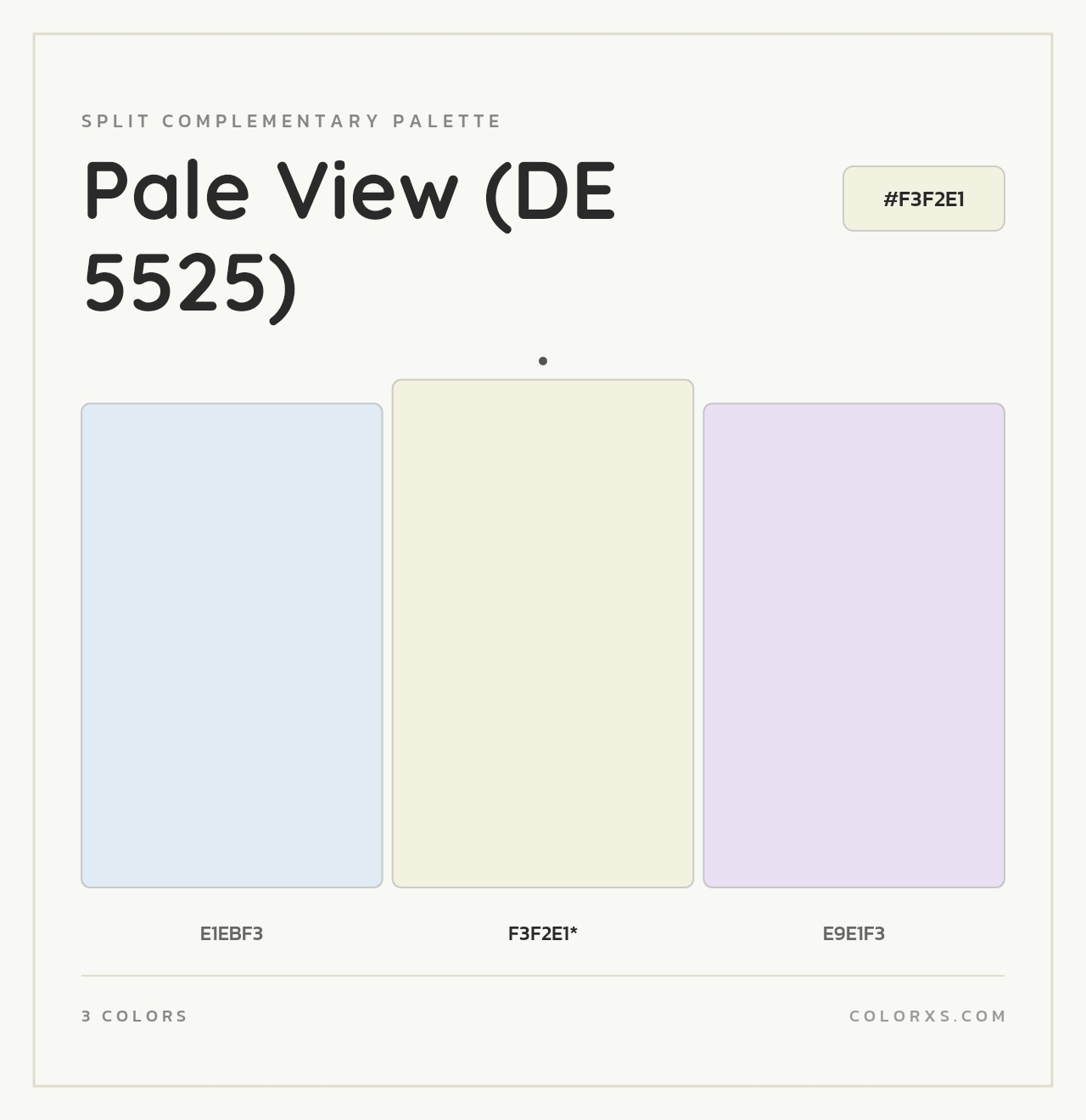 Pale View (DE 5525) - Split-Complementary Color Palette