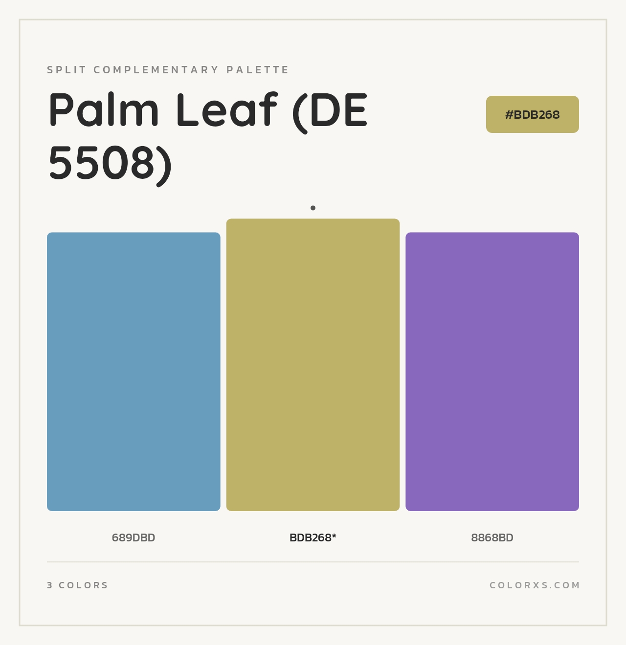 Palm Leaf (DE 5508) - Split-Complementary Color Palette