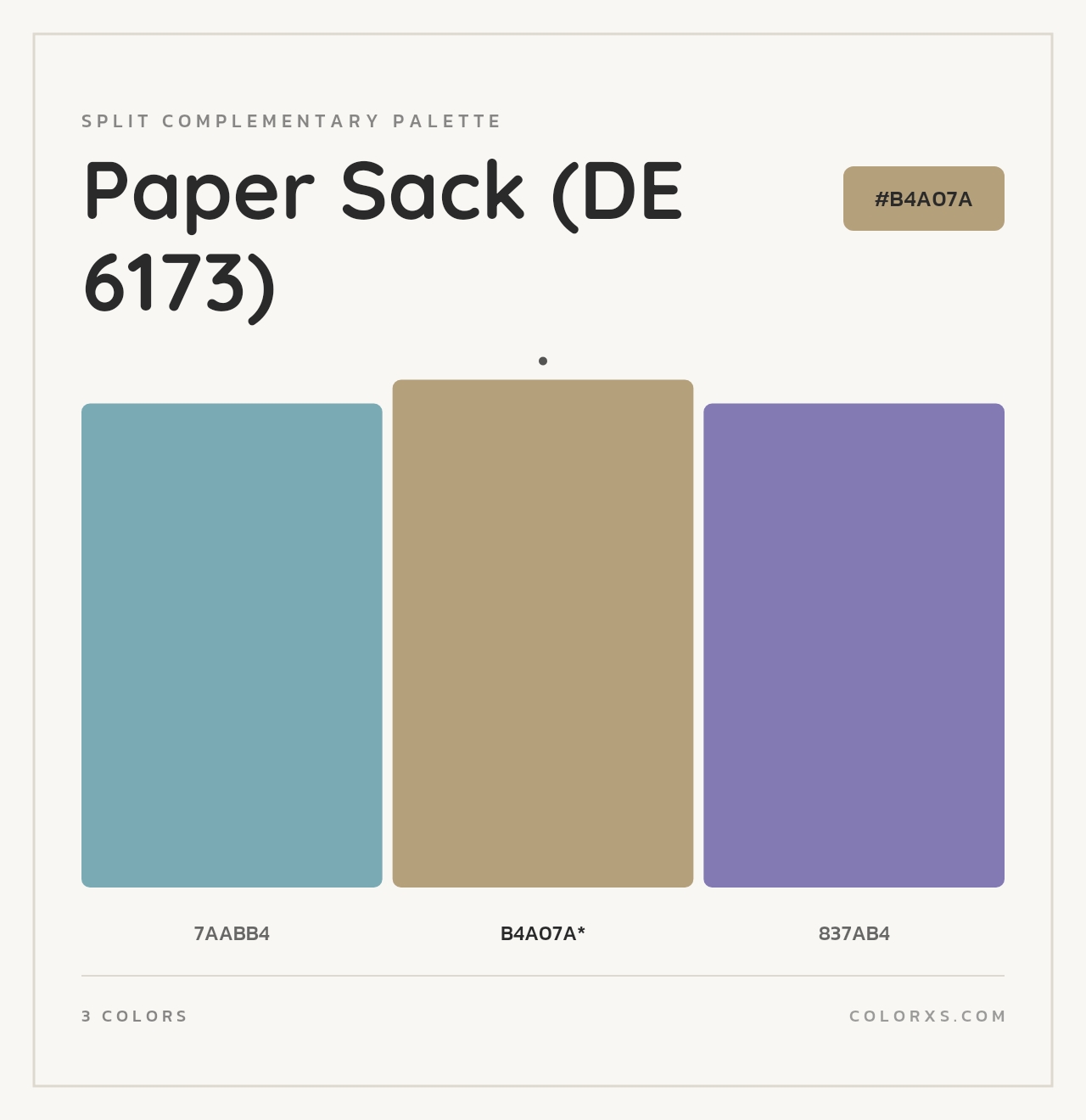 Paper Sack (DE 6173) - Split-Complementary Color Palette