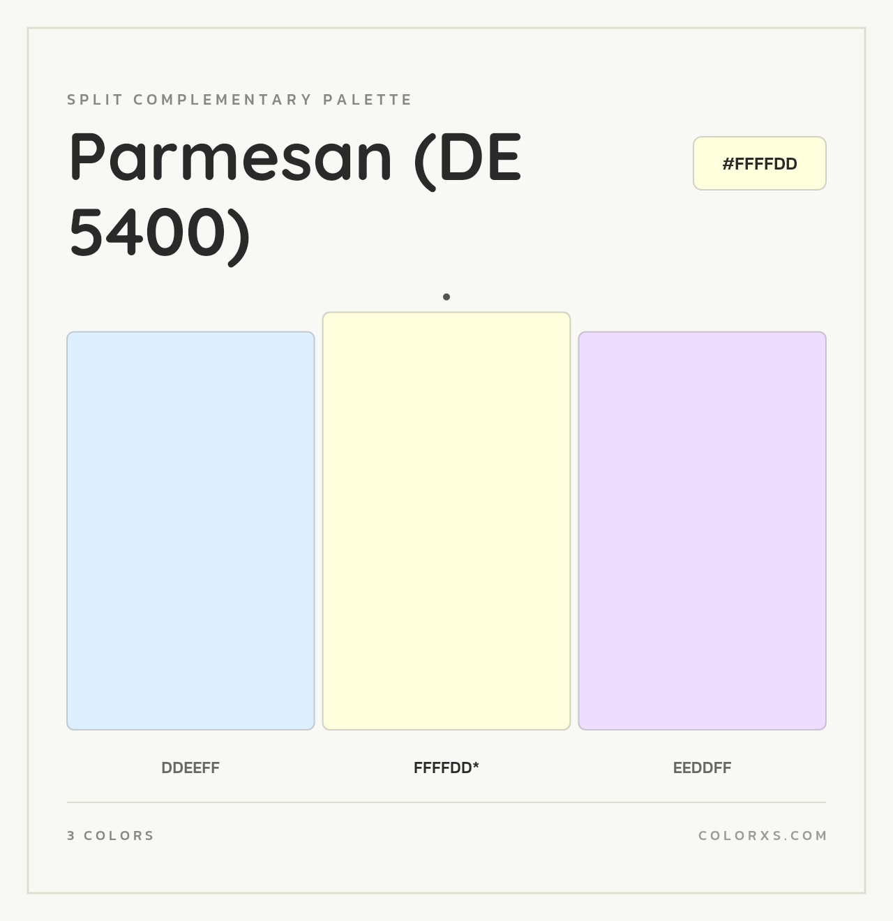 Parmesan (DE 5400) - Split-Complementary Color Palette