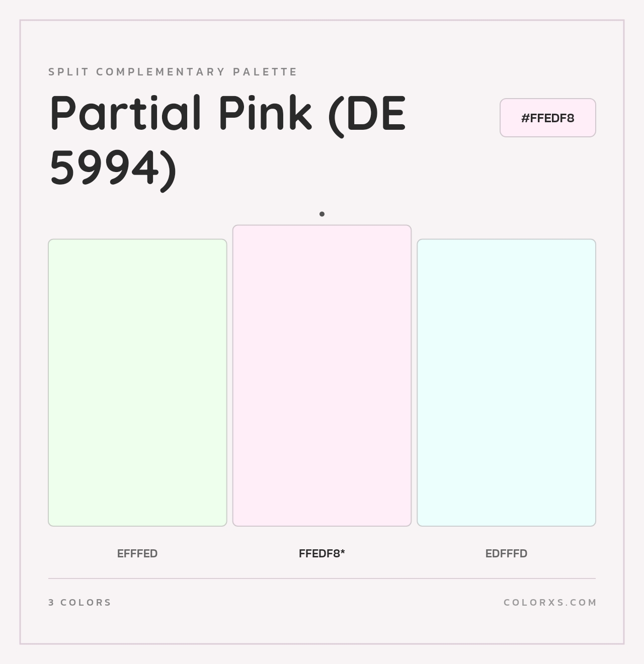 Partial Pink (DE 5994) - Split-Complementary Color Palette
