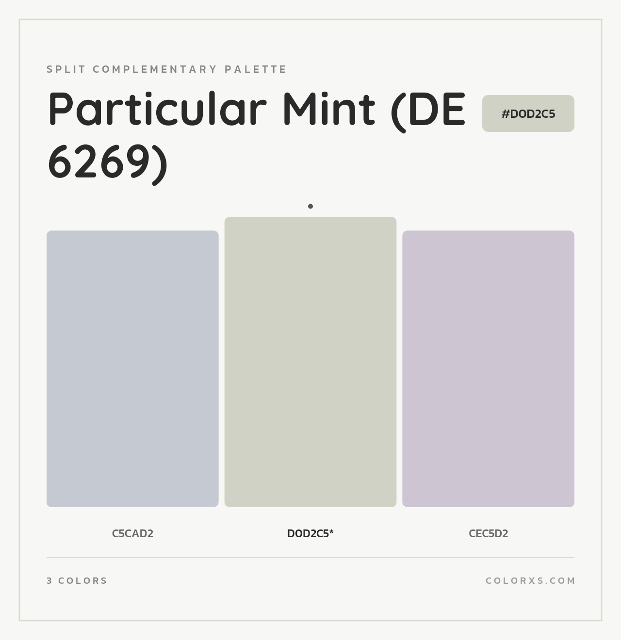 Particular Mint (DE 6269) - Split-Complementary Color Palette