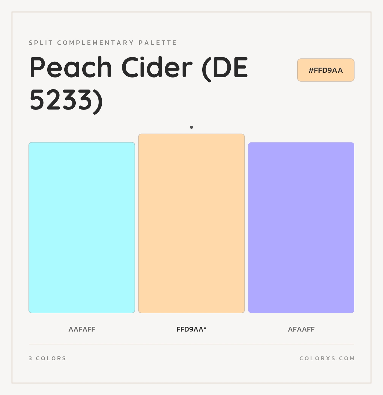 Peach Cider (DE 5233) - Split-Complementary Color Palette