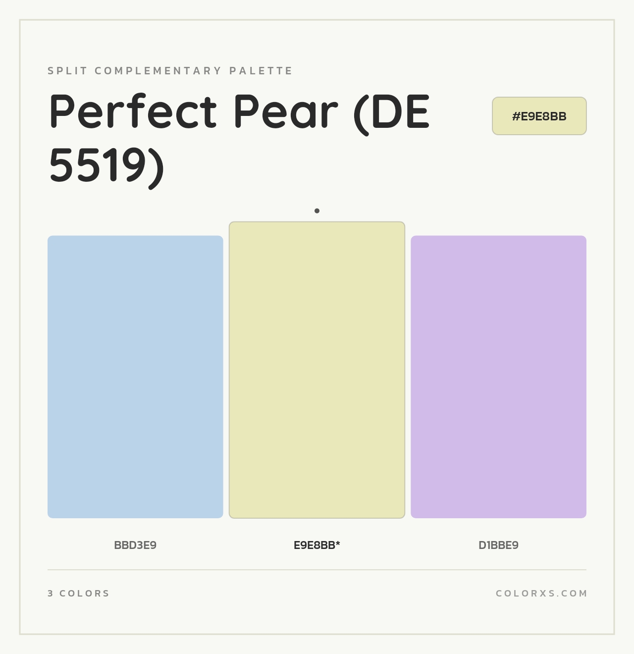 Perfect Pear (DE 5519) - Split-Complementary Color Palette