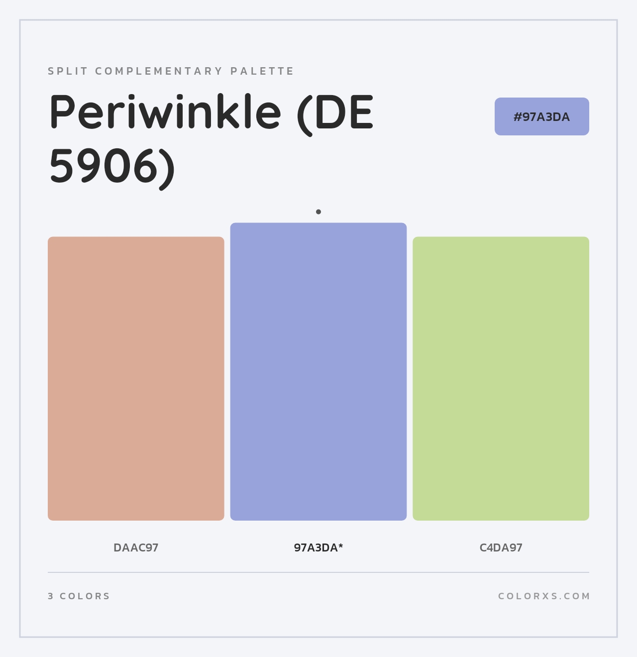 Periwinkle (DE 5906) - Split-Complementary Color Palette