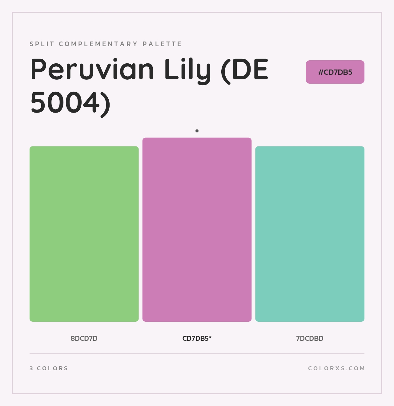 Peruvian Lily (DE 5004) - Split-Complementary Color Palette